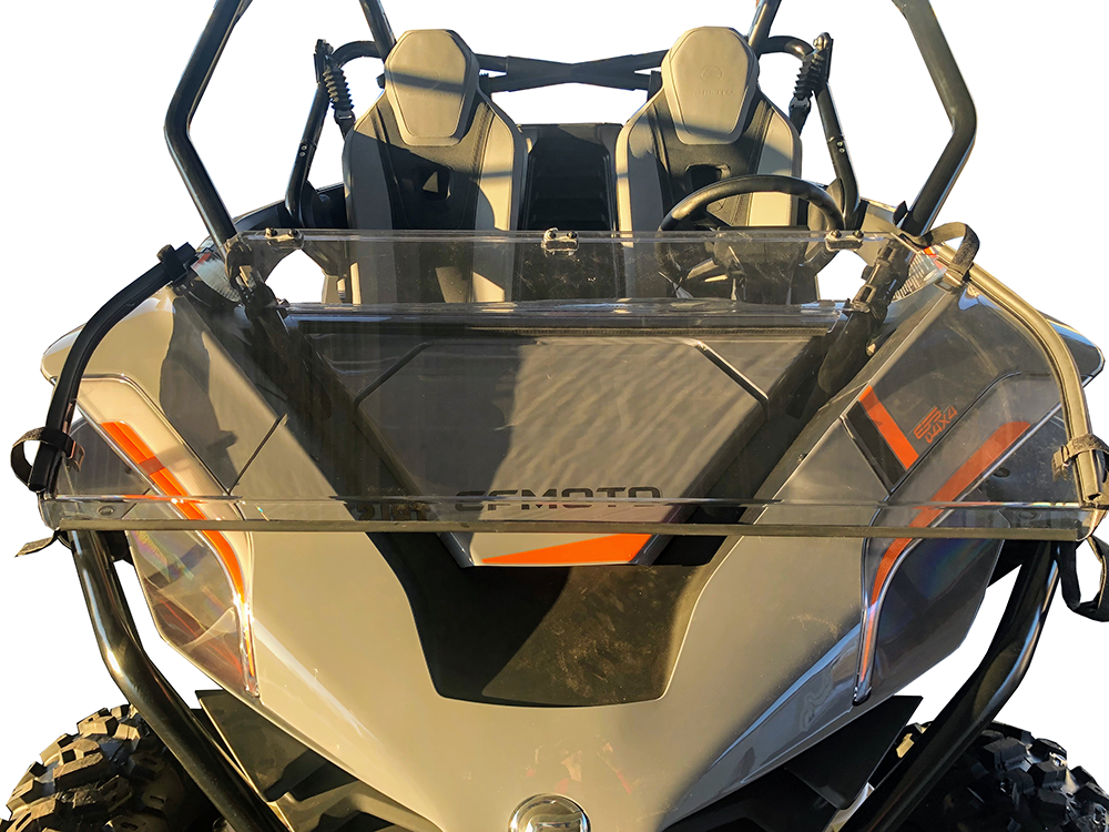 CF Moto ZForce 950 Scratch Resistant Folding Windshield SPORT CONCEPT MFG.